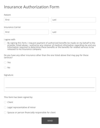 Free Forms Insurance Authorization Form